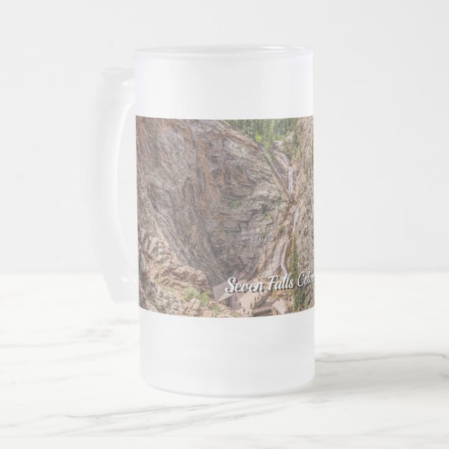 Seven Falls Colorado Mattierte Tasse (Vorderseite Links)