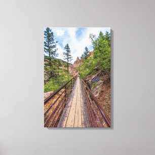Seven Falls Walkway Bridge Canvas Print Leinwanddruck