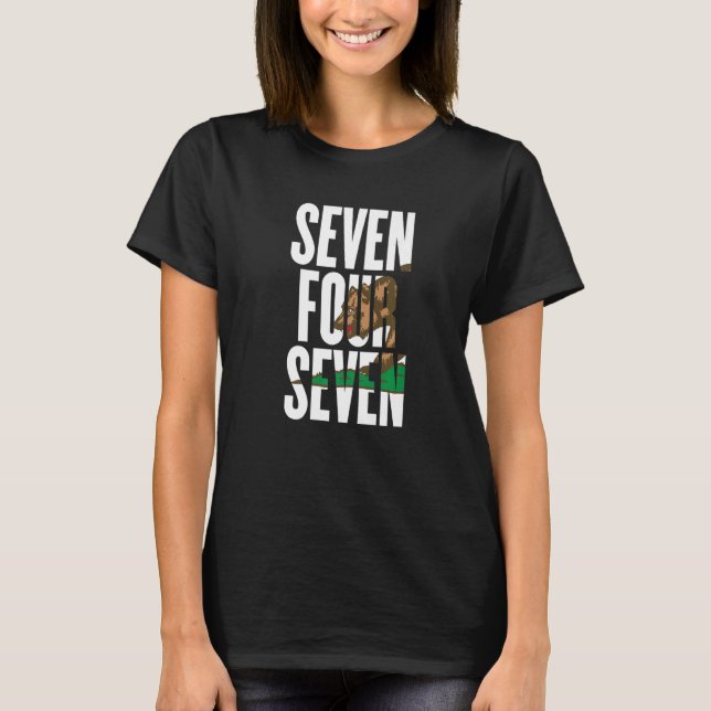 Seven Four Seven 747 Area Code California Los Ange T-Shirt (Vorderseite)