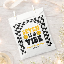 Seven Is A Vibe Retro Seventh 7th Birthday Party