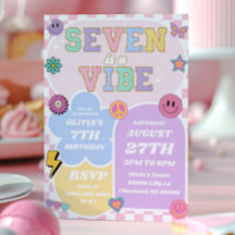 Seven is vibe Preppy Patch 7. Geburtstagsparty