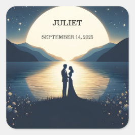 Seven Lugano - The Restaurant Brautparty Quadratischer Aufkleber