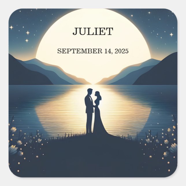 Seven Lugano - The Restaurant Brautparty Quadratischer Aufkleber (Vorderseite)