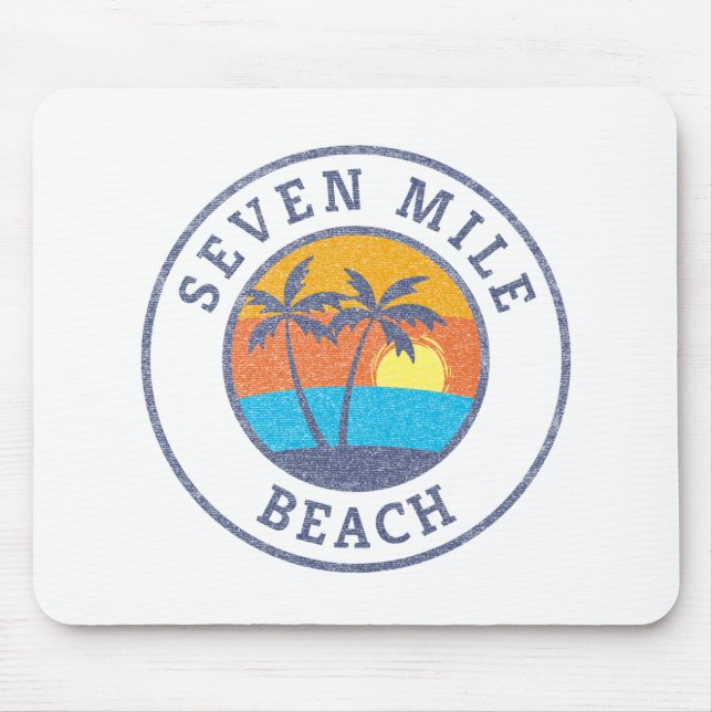 Seven Mile Beach, Grand Cayman im klassischen Stil Mousepad (Vorne)