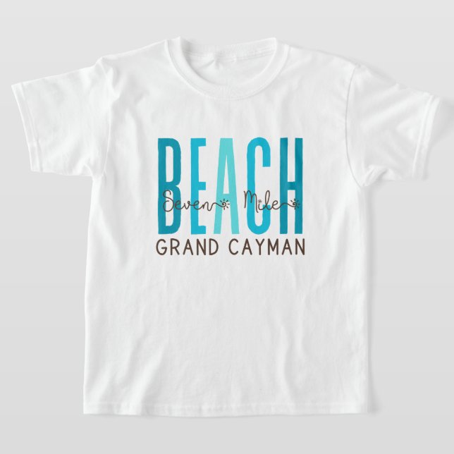 Seven Mile Beach Grand Cayman (Ozean) T-Shirt (Ablage )