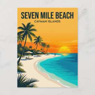 Seven Mile Beach Kaimaninseln Postkarte