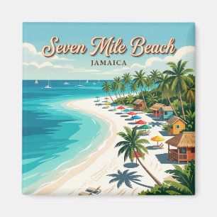Seven Mile Beach Negril Jamaika Magnet