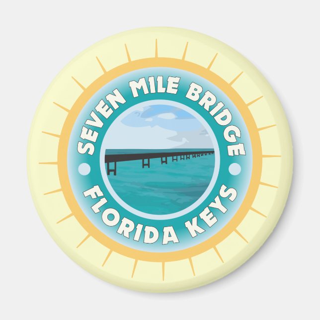 Seven Mile Bridge in Florida Keys Magnet (Vorne)