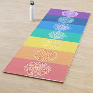 Seven Rainbow Chakras Mandalas Yogamatte