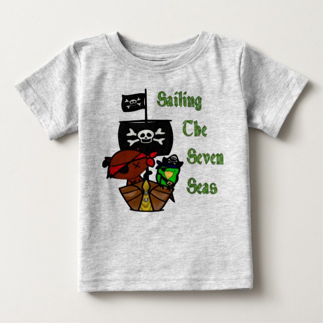 Seven Seas Pirate Baby T-shirt (Vorderseite)
