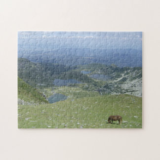 Seven Seen Rila Berg Wildes Pferd Bulgarien Puzzle