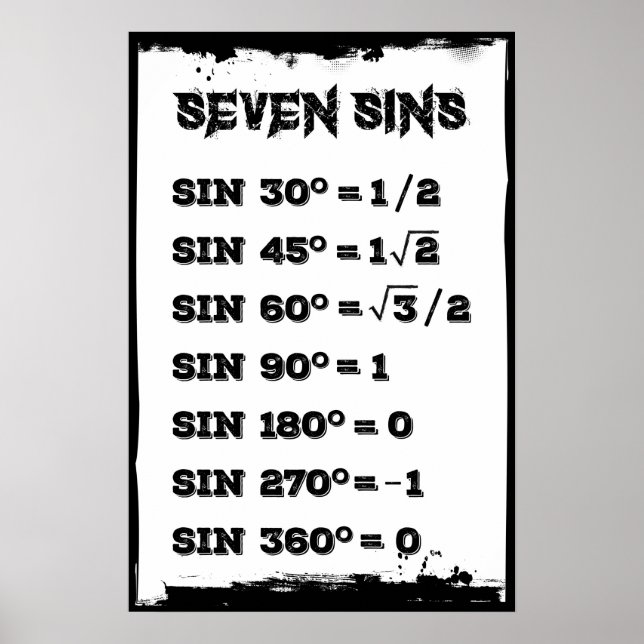 Seven Sins Poster (Vorne)