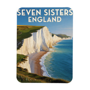 Seven Sisters England Kreidefelsen   Magnet