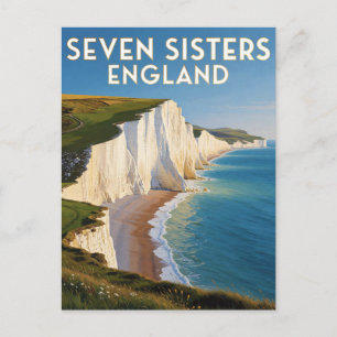 Seven Sisters England Kreidefelsen   Postkarte