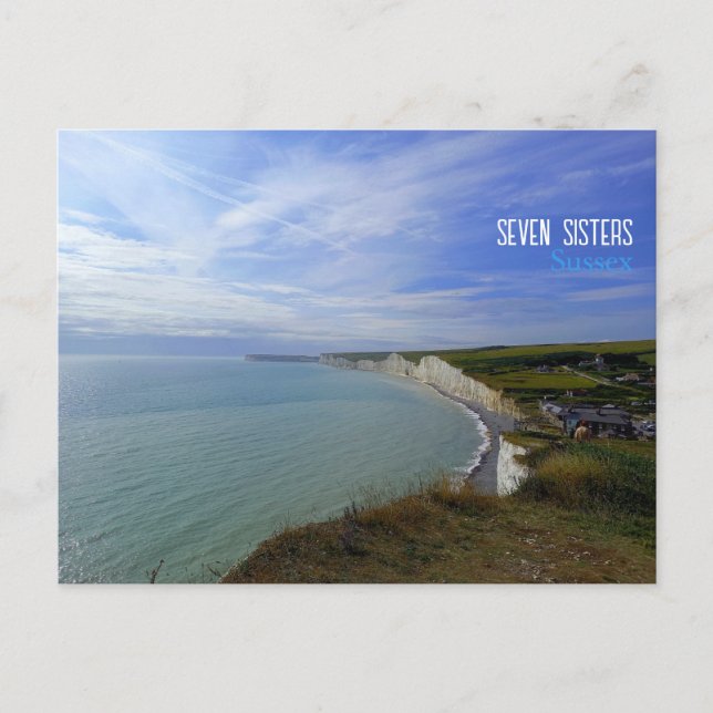 Seven Sisters, Sussex, UK Postkarte (Vorderseite)