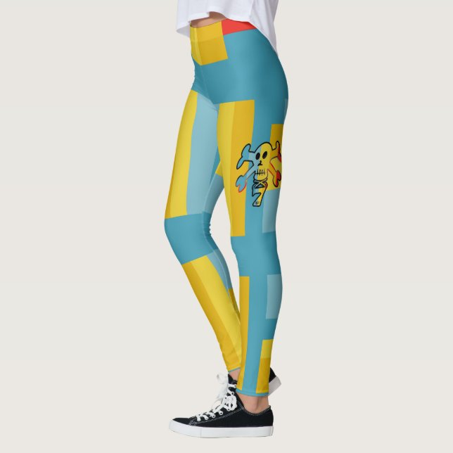 SEVEN SKULL BY MASANSER PIXELAT LEGGINGS (Links)