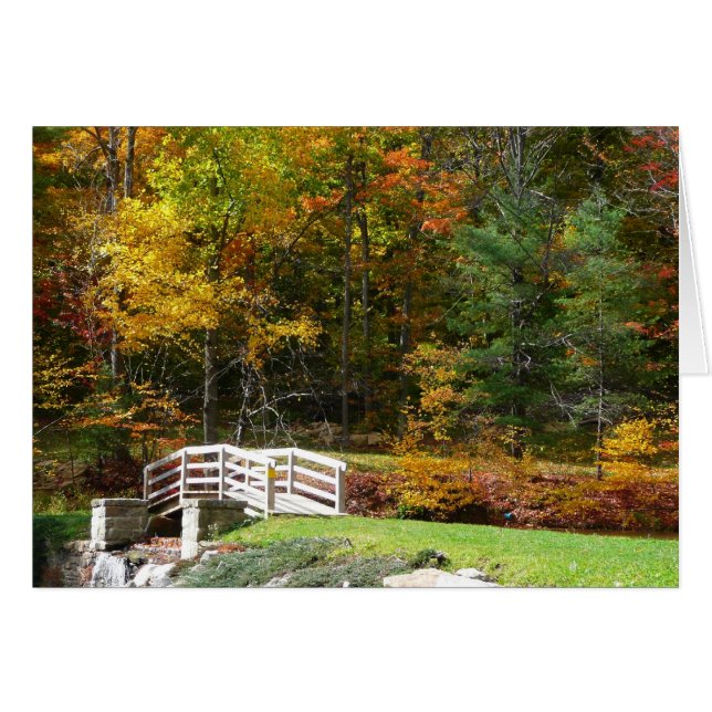 Seven Springs Fall Bridge I Herbst Landschaft (Vorderseite (Horizontal))