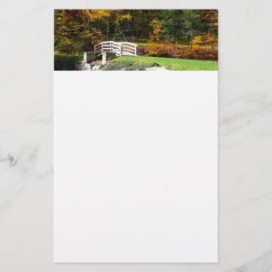 Seven Springs Fall Bridge I Herbst Landschaft Briefpapier