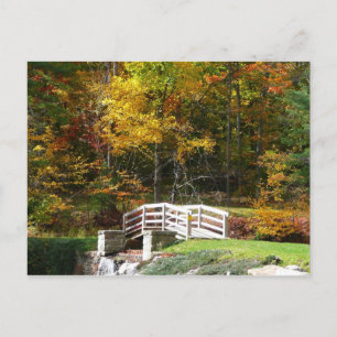 Seven Springs Fall Bridge I Herbst Landschaft Postkarte