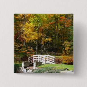Seven Springs Fall Bridge I Herbstlandschaft Button