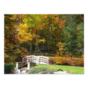 Seven Springs Fall Bridge I Herbstlandschaft Fotodruck
