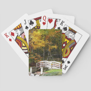 Seven Springs Fall Bridge I Herbstlandschaft Spielkarten