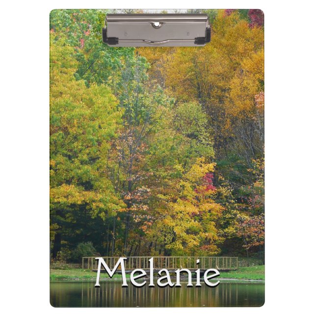 Seven Springs Fall Bridge II Herbstlandschaft Klemmbrett (Vorderseite)