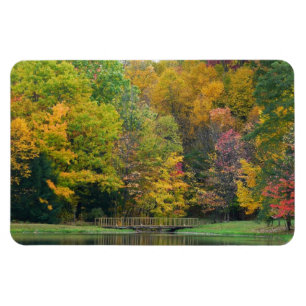 Seven Springs Fall Bridge II Herbstlandschaft Magnet