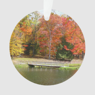 Seven Springs Fall Bridge III Herbstlandschaft Ornament