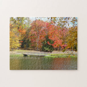 Seven Springs Fall Bridge III Herbstlandschaft Puzzle