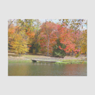 Seven Springs Fall Bridge III Herbstlandschaft Seidenpapier