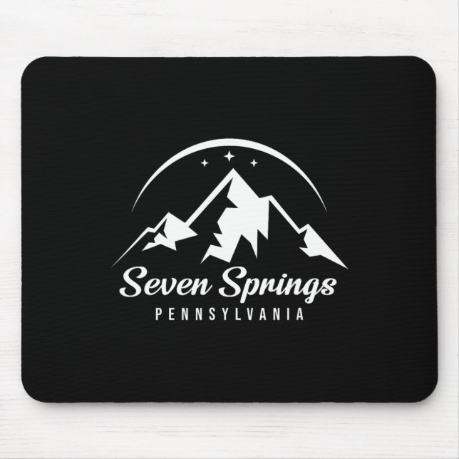 Seven Springs Pennsylvania Skigebiet Snowb Mousepad (Vorne)