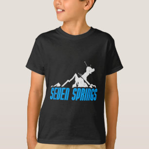 Seven Springs Ski Snowboarden Frankreich Resort Di T-Shirt
