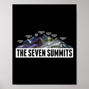 Seven Summits Bergsteigen Klettern Wandern Geschen Poster