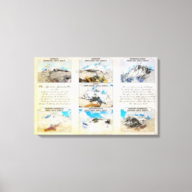 Seven Summits Leinwanddruck (Vorderseite)