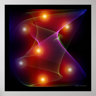 Seven Suns Space Abstrakt Poster