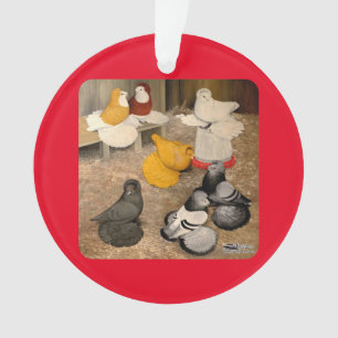 Seven Trumpeter Tauben Ornament