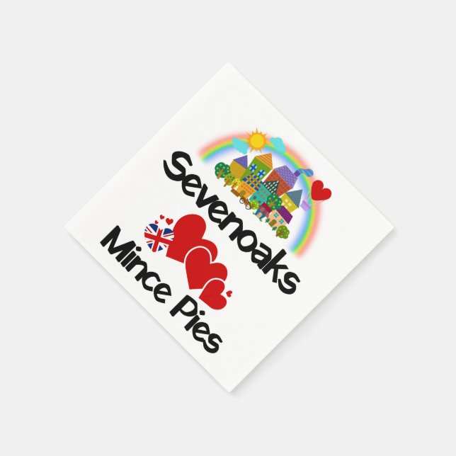 Sevenoaks, Kent UK Lieben Mincepies Serviette (Ecke)