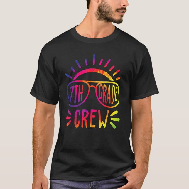 Seventh Grade Crew Tie Dye 7th Grade Back To Schoo T-Shirt (Vorderseite)