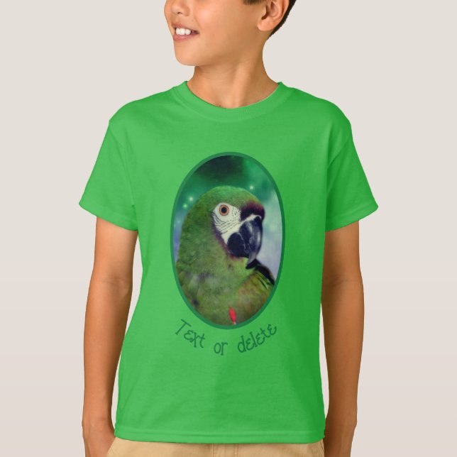 Severe Macaw Parrot Close Up Personalized T-Shirt (Vorderseite)