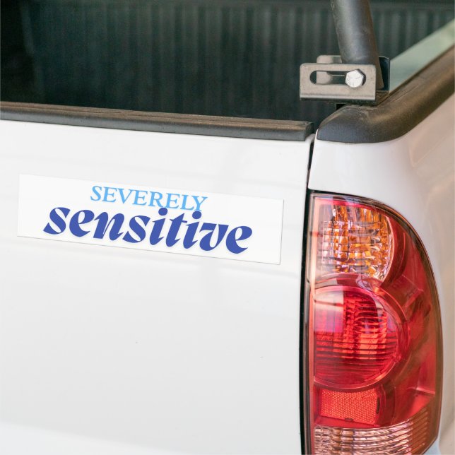 Severely Sensitive | Funny Anxiety Antisocial Blue Autoaufkleber (Auf Lkw)