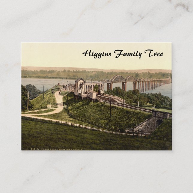 Severn Brücke, Schärfe, Gloucestershire, England Visitenkarte (Vorderseite)