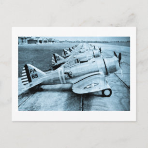Seversky P-35 alte WWII-Kampfflugzeuge Postkarte