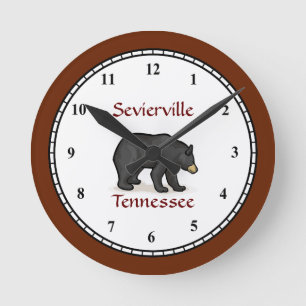 Sevierville Tennessee Clock Runde Wanduhr