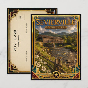 Sevierville Tennessee Vintage Art Deco Golden Age Postkarte