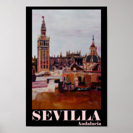 Sevilla Andalucia Spanien Retro Poster
