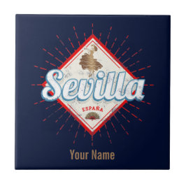 Sevilla Andalusien Spanien Retro Flamenco Vintag Fliese