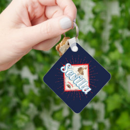 Sevilla Andalusien Spanien Retro Flamenco Vintag Schlüsselanhänger