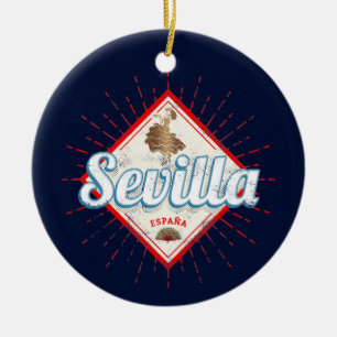 Sevilla Andalusien Spanien Retro Flamenco Vintage Keramik Ornament