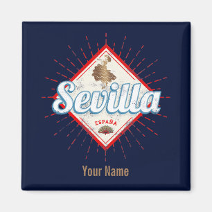 Sevilla Andalusien Spanien Retro Flamenco Vintage Magnet